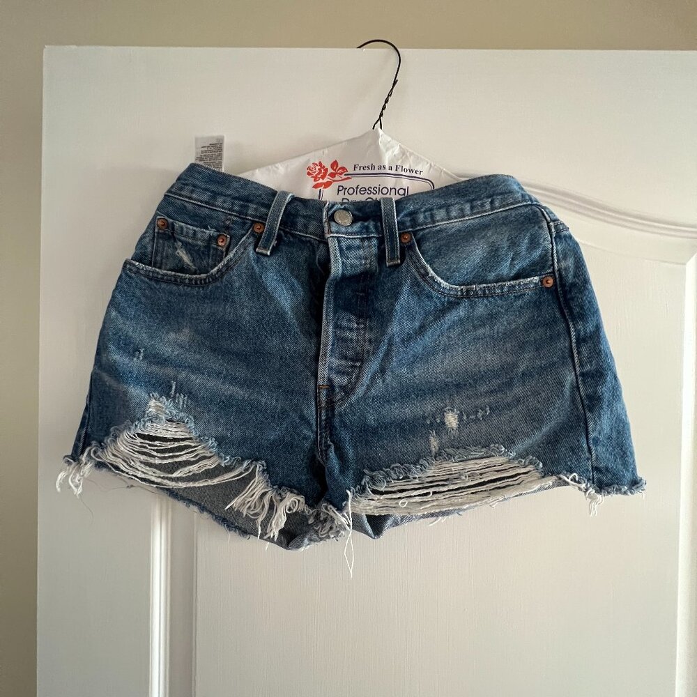 Levi's blue shorts